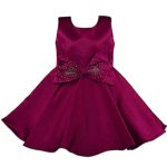 Baby Girls Satin Frock Birthday Dress for Girls - Fshoppers