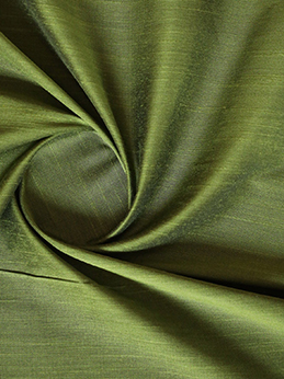 Dark Olive Raw Silk Fabric