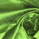 Fresh Green Raw Silk Fabric