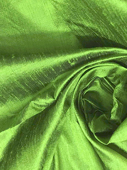 Fresh Green Raw Silk Fabric