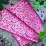 Handwoven Brocade Mashru Silk Banarasi Fabric
