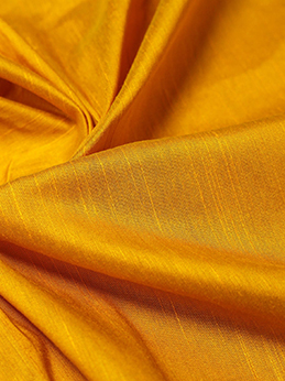 Mustard Yellow Raw Silk Fabric