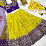 NAVRATRI SPECIAL MONO SILK DESIGNER READYMADE KIDS LEHENGA CHOLI