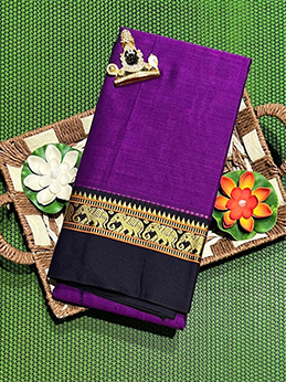 Narayanpet Cotton Saree with Small Border